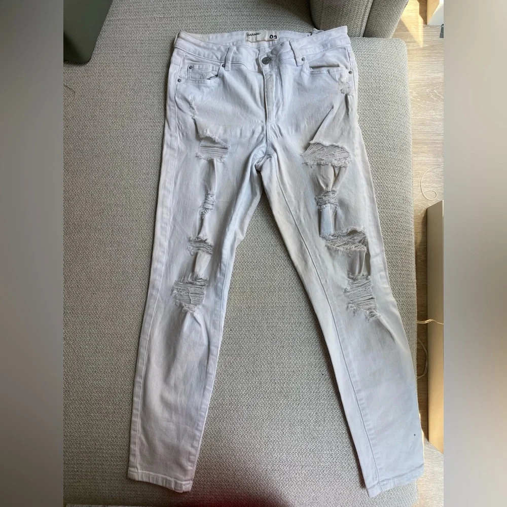 Garage White Ripped Jeans (Junior/Teen) - Picture 1 of 3